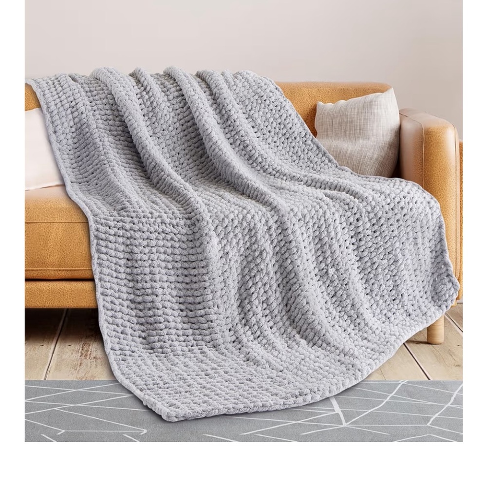 YJLMLY Chunky Knit Throw Blanket,60x80 Inch